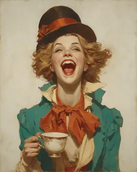 Mad Hatter Mimi Portrait art print - 8"x10" Artwork for 11"x14" Frame