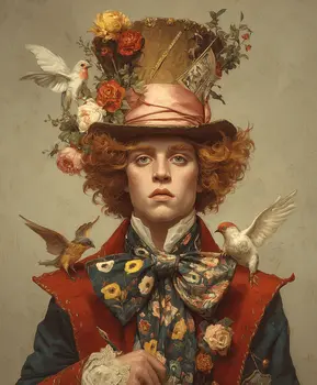 Mad Hatter Portrait art print - 8"x10" Artwork for 11"x14" Frame