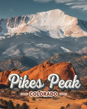 Pikes Peak Shadow Script Name Drop Art Print - 8"x10" Artwork for 11"x14" Frame