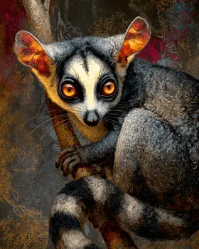 Ringtail Wildlife Art Print - 8"x10" Artwork for 11"x14" Frame