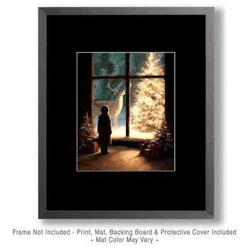 The Christmas Deer Christmas Art Print - 8"x10" Artwork