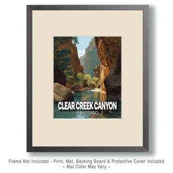 Colorado Canyon Name Drop Art Print - 8"x10" Artwork