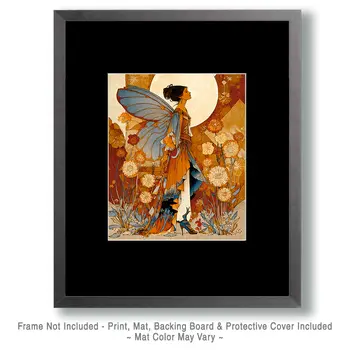 BOHO 70's Fairy - Fairies Art Print - 8"x10" Artwork