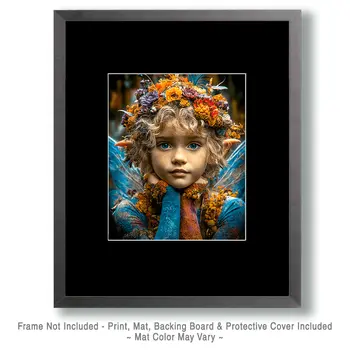 Young Boho Fairy - Fairies Art Print - 8"x10" Artwork