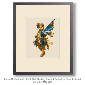 Cherub Fairy - Fairies Art Print - 8"x10" Artwork