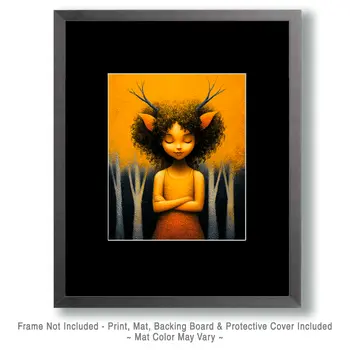 Autumn Forest Fae - Fairies Art Print - 8"x10" Artwork