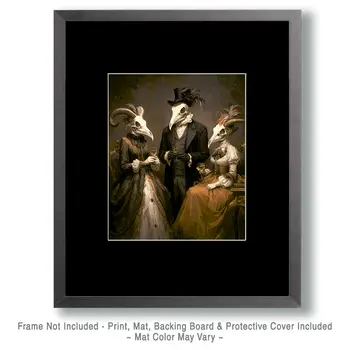 Evil Dinner Guests Dark Academia Art Print - 8"x10" Artwork for 11"x14" Frame