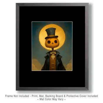 Pumpkinhead Dark Academia Art Print - 8"x10" Artwork for 11"x14" Frame