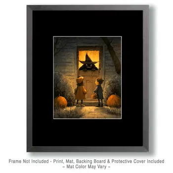 Demon at the Door Dark Academia Art Print - 8"x10" Artwork for 11"x14" Frame