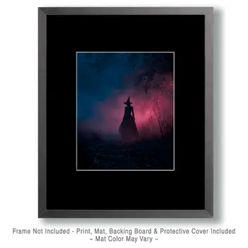 Simple Raspberry Magic Dark Academia Art Print - 8"x10" Artwork for 11"x14" Frame
