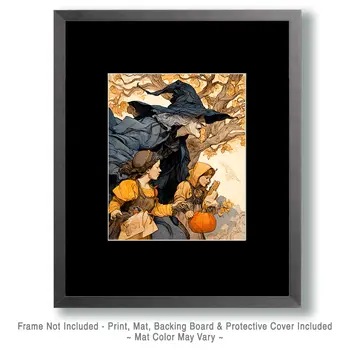 Rush On Home My Little Ones Dark Academia Art Print - 8"x10" Artwork for 11"x14" Frame