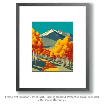 Aspen Mountain Path Nature Art Print - 8"x10" Artwork for 11"x14" Frame