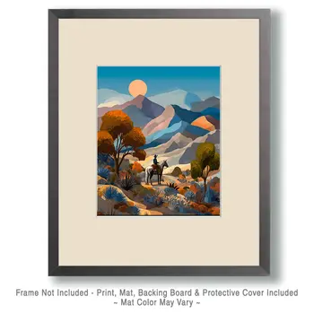 Early Mountain Ride American Southwest Art - 8"x10" Artwork for 11"x14" Frame