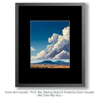 Manzano Mountain Storm Brewing American Southwest Art - 8"x10" Artwork for 11"x14" Frame