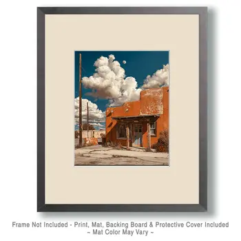 The Old Trujillo Adobe Store American Southwest Art - 8"x10" Artwork for 11"x14" Frame