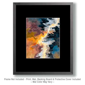 Abstract Rio Grande View American Southwest Art - 8"x10" Artwork for 11"x14" Frame