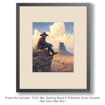 Skeleton Mesa American Southwest Art - 8"x10" Artwork for 11"x14" Frame