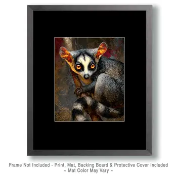 Ringtail Wildlife Art Print - 8"x10" Artwork for 11"x14" Frame