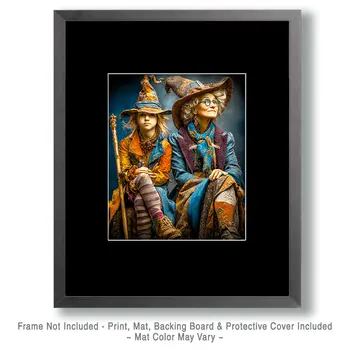 Teen Witch & Mom - Dark Academia Art - 8"x10" Artwork for 11"x14" Frame