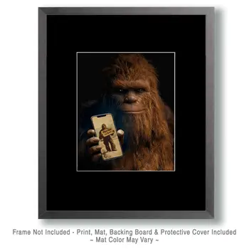Bigfoot Hitchhiking Art Print - 8"x10" Artwork for 11"x14" Frame