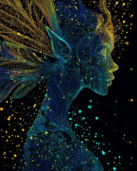 Mystical Cosmic Fairy - Magical Fairies Art Print - 8"x10" Artwork for 11"x14" Frame