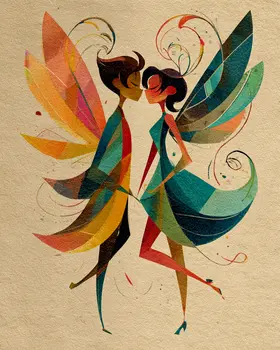 Pixy & Fairy - Magical Fairies Art Print - 8"x10" Artwork for 11"x14" Frame