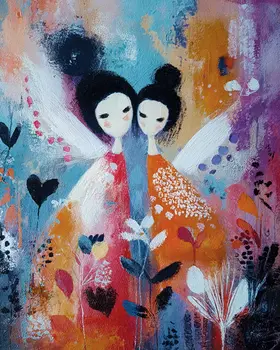 So Much in Common - Magical Fairies Art Print - 8"x10" Artwork for 11"x14" Frame