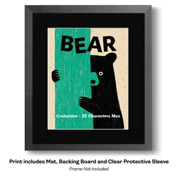 Customizable Playful Raccoons Fun, Whimsical and Stylish Wildlife Art Print - 8"x10" Artwork for 11"x14" Frame
