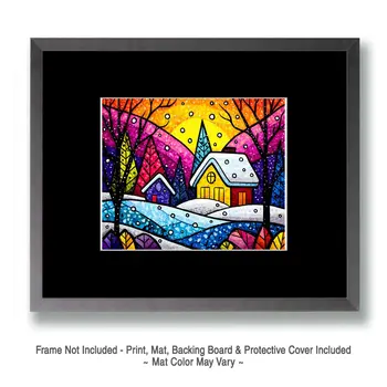 Bright Morning - Winter Landscape Art Print - 8"x10" Artwork for 11"x14" Frame