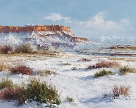 Mesa Winterscape - Winter Landscape Art Print - 8"x10" Artwork for 11"x14" Frame