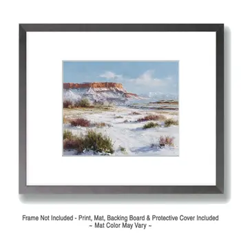 Mesa Winterscape - Winter Landscape Art Print - 8"x10" Artwork for 11"x14" Frame