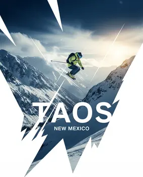 Taos Extreme - Famous Ski Area Art Print - 8"x10" Artwork for 11"x14" Frame