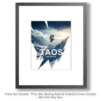 Taos Extreme - Famous Ski Area Art Print - 8"x10" Artwork for 11"x14" Frame