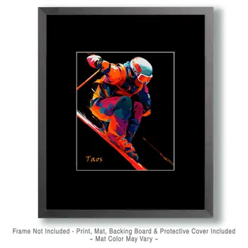 Taos Jump - Famous Ski Area Art Print - 8"x10" Artwork for 11"x14" Frame
