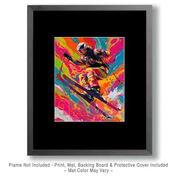 Psychedelic Taos - Famous Ski Area Art Print - 8"x10" Artwork for 11"x14" Frame
