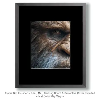 Bigfoot Up-Close Art Print - 8"x10" Artwork for 11"x14" Frame
