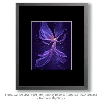 Purple Airy-Fairy - Magical Fairies Art Print - 8"x10" Artwork for 11"x14" Frame