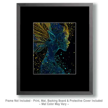 Mystical Cosmic Fairy - Magical Fairies Art Print - 8"x10" Artwork for 11"x14" Frame