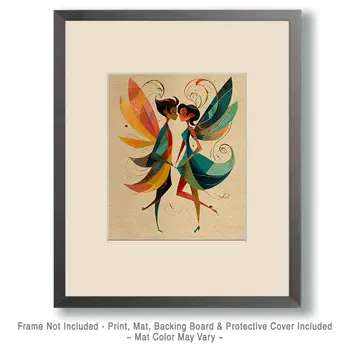 Pixy & Fairy - Magical Fairies Art Print - 8"x10" Artwork for 11"x14" Frame