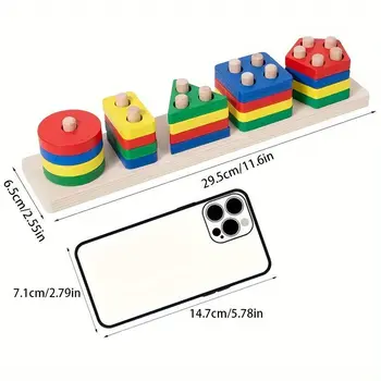 Montessori geometriai formaválogató játék