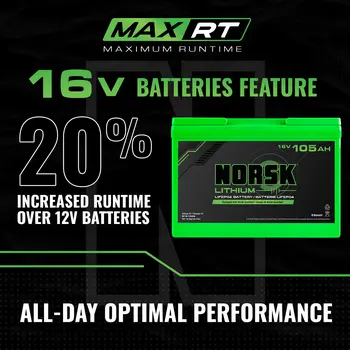 16V 105AH LiFePO4 Lithium Deep Cycle Battery
