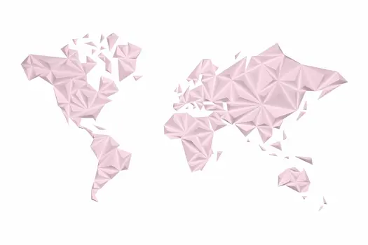 World Map - Solid Color