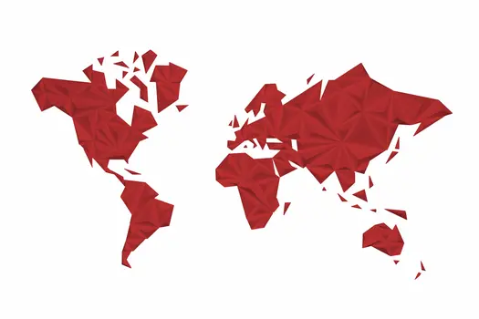 World Map - Solid Color