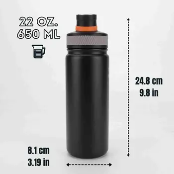 22oz Insulated Stainless Steel Protein Shaker