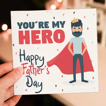 Father's Day card: You're my hero