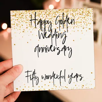 Golden anniversary card: Fifty wonderful years
