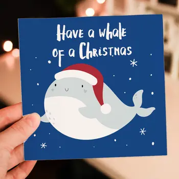 Have a whale of a Christmas, Holidays card for children