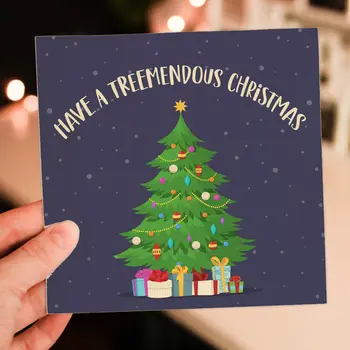 Have a Treemendous Christmas, holidays card