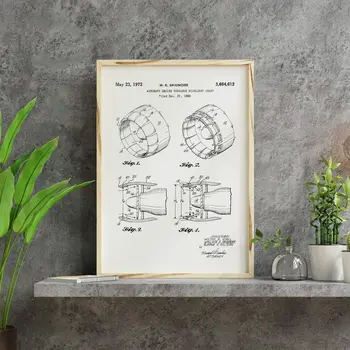 Aviation, aeroplane patent drawing print: Engine inlet 1972