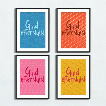 Scottish phrase print: Guid efternuin